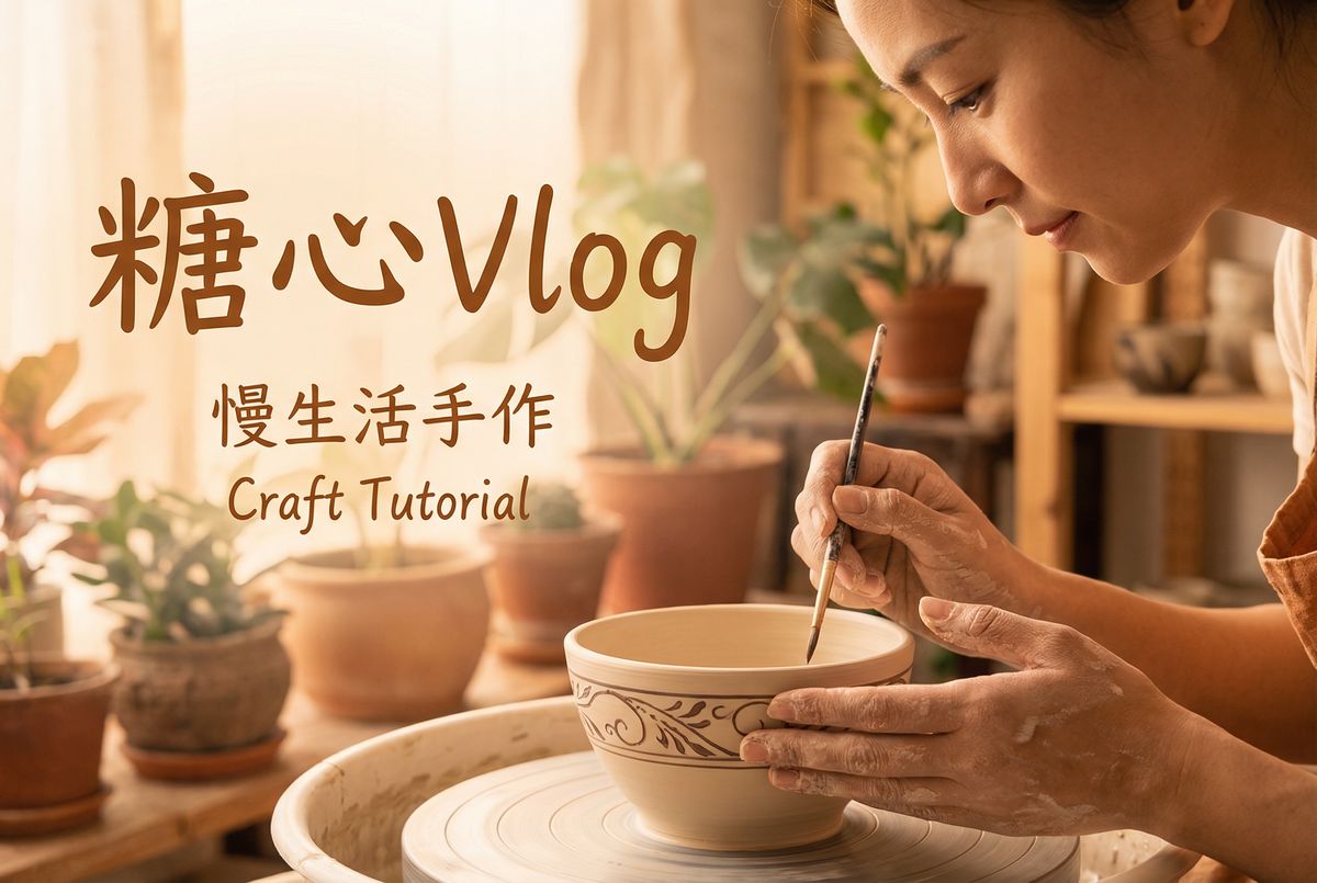 糖心Vlog陶艺视频教程 - 慢生活手作